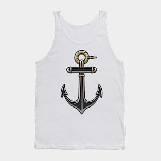 Golden Anchor  Design Tank Top